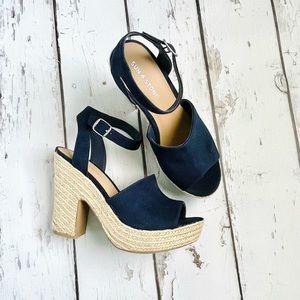 Sun + Stone Navy Espadrilles Size 8.5